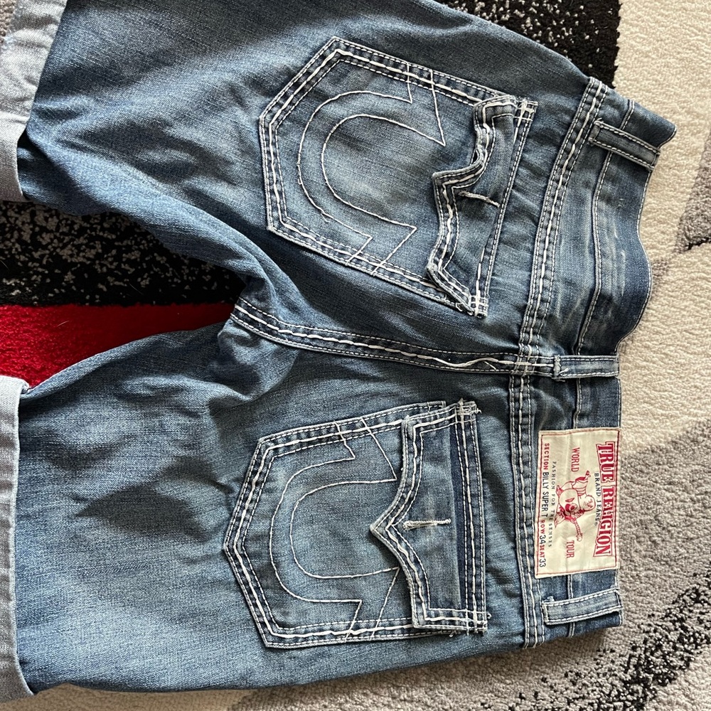 True religion billy big T cut off shorts size34